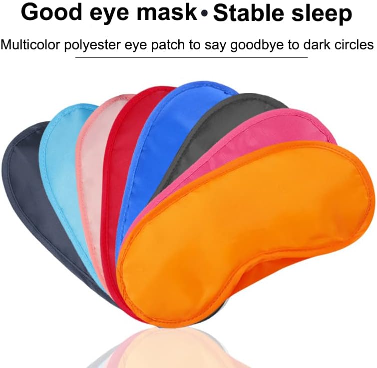 AKOAK 10 Pieces Game Party Sleep Travel Eye Mask, Lightweight Shading Eye Protection Rest Eye Mask, with Nose Pad and Adjustable Strap, Unisex (Dark Blue)