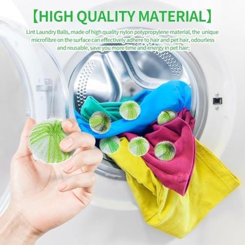 Lint Remover for Laundry - Reusable Lint Balls for Washing Machine, Cat and Dog Fur Remover, Removes Lint, Hair, and Debris from Clothing