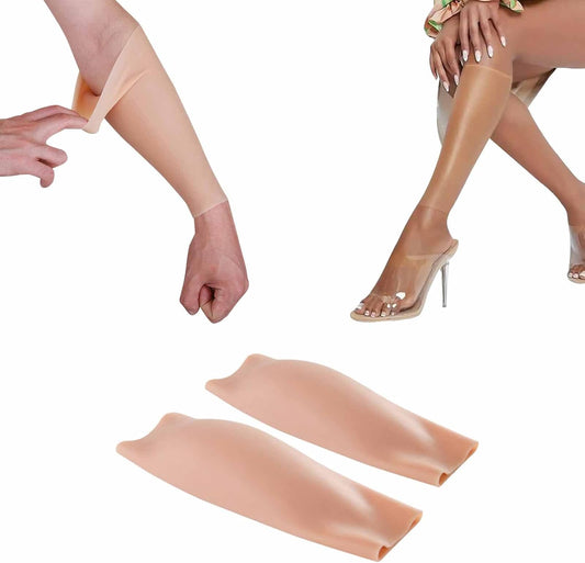 Silicone Fake Calf Pads Realistic Calf Leg Enhancer Arms Sleeve for Crooked Or Thin Legs Arms Scar Cover