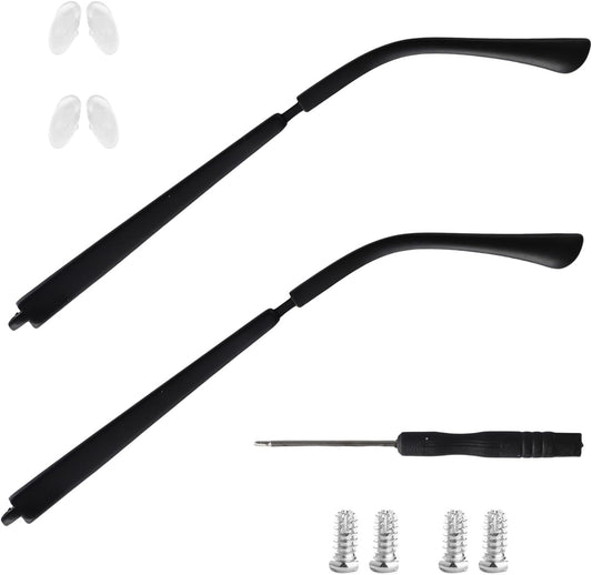 Glasses Arm Replacement Temples for Eyeglass Temple Arms Eyeglasses Parts DIY Universal Repair Kit, Easy to Replace (Matte Black)