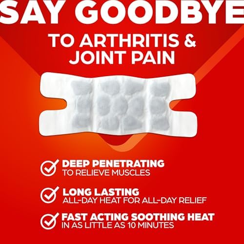 ThermaCare Arthritis Heat Wraps for Joint Pain Relief - Heating Pads for Hands, Wrists, & Knees - 8-Hour Heat Therapy - Flexible, Drug-Free Heat Wraps for Daily Joint Comfort & Support - 2 Count