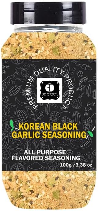 EDZZEL Premium Quality Indian Organic Korean Black Garlic Seasoning Plant Based, Vegan, Gluten Free-100 GRAM Box
