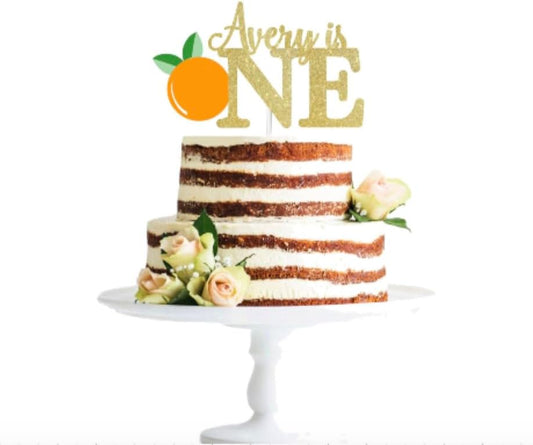 Custom Little Cutie Age Cake Topper, Little Cutie Cake Topper, Little Cutie Sign, Orange Theme Birthday, Orange 1st Birthday,Citrus Birthday