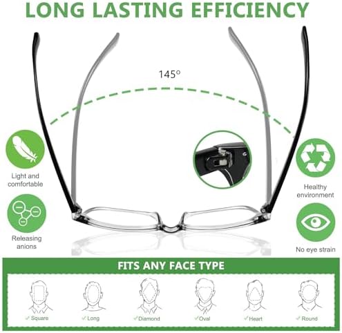 Yogo Vision Magnifying Glasses for Reading, High Magnification One Power Magnifier Readers