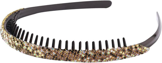 Gatuida Rhinestone Headband Fashion Hair Hoop Festival Hair Gems Rhinestone Headpiece for Women Random Style
