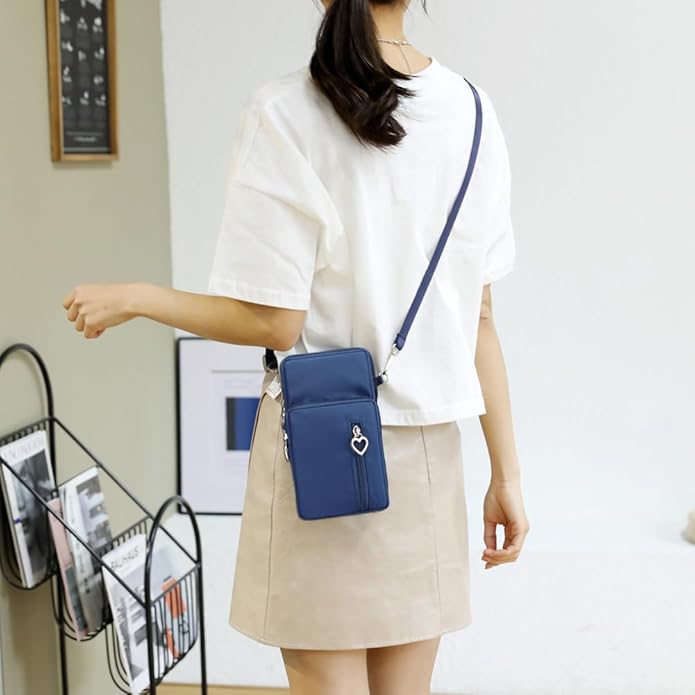 JANKS Small Crossbody Bag for Women - Mini Phone Purses with Crossbody Strap and Wallet - Nylon Arm Bag