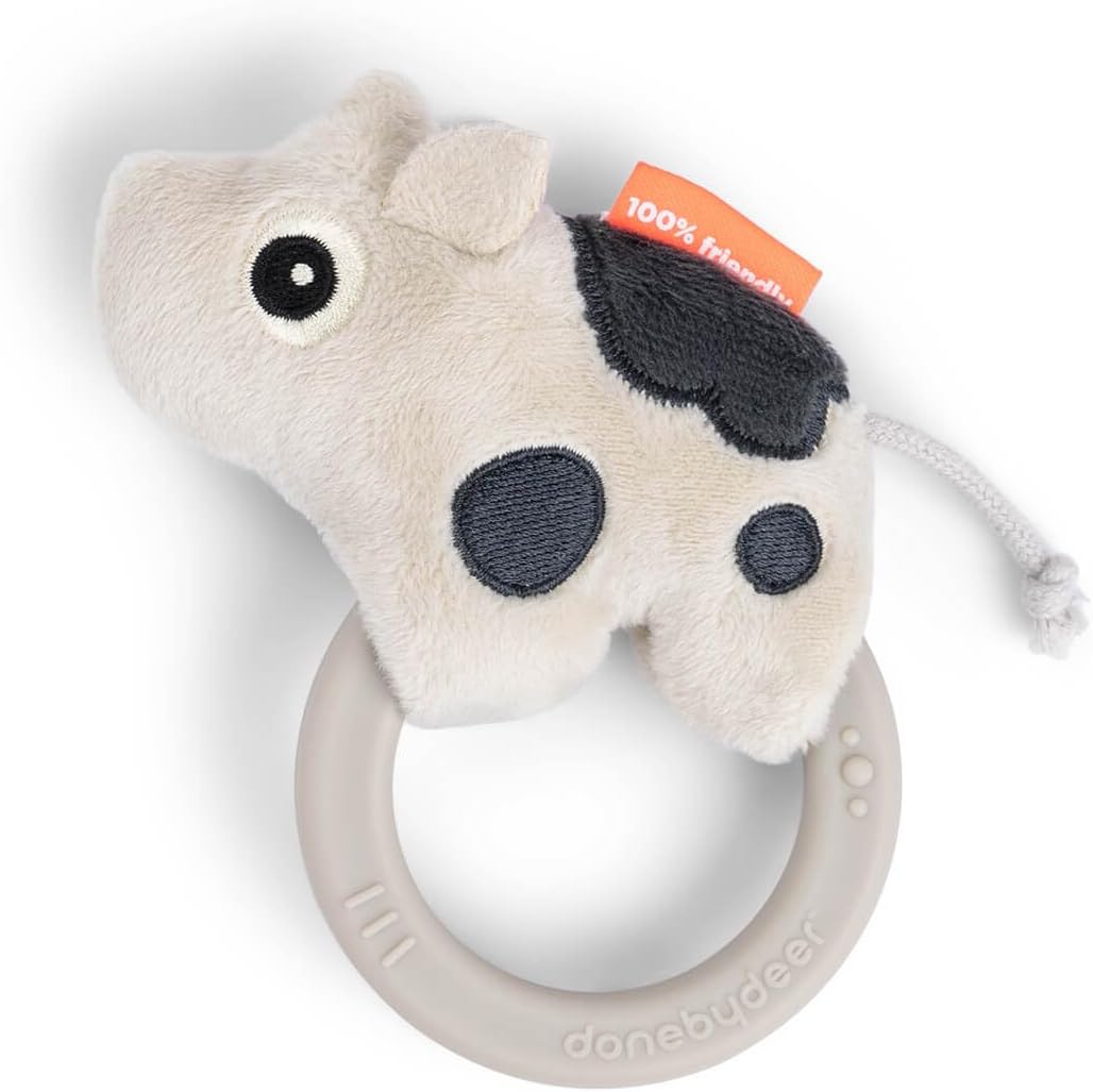 Sensory rattle w/teether - Dotti - Sand
