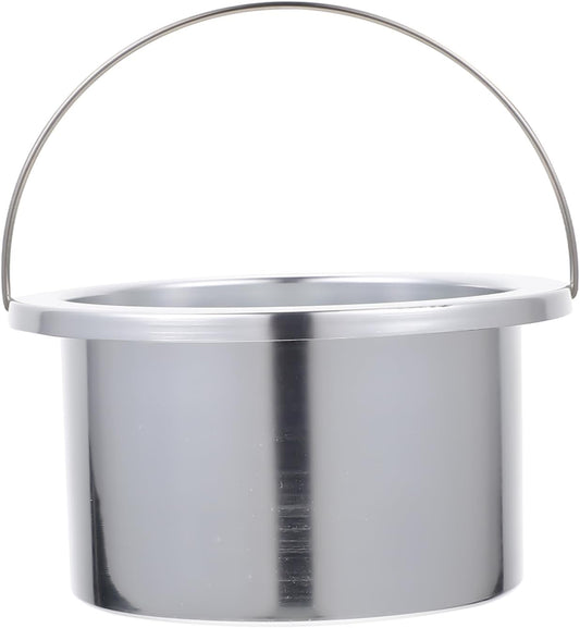 FRCOLOR Aluminum Hair Removal Wax Warmer Bowl Compact Wax Melting Tool for Home and Salon Use Durable and Easy to Clean Inner Pot Accessory Diameter Silver