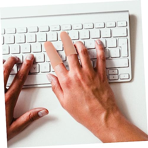 Silicone Finger Sleeve Protectors 8 Pairs Reusable Anti-Cutting Finger Covers for Protection for Athletes and Craftsmen