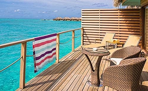 Exclusivo Mezcla 6 Pack Microfiber Quick Dry Beach Towels, Large Lightweight Sandfree Pool Towels for Swimming Camping Travel with Bag (Mixed Color, 30x60 Inches)