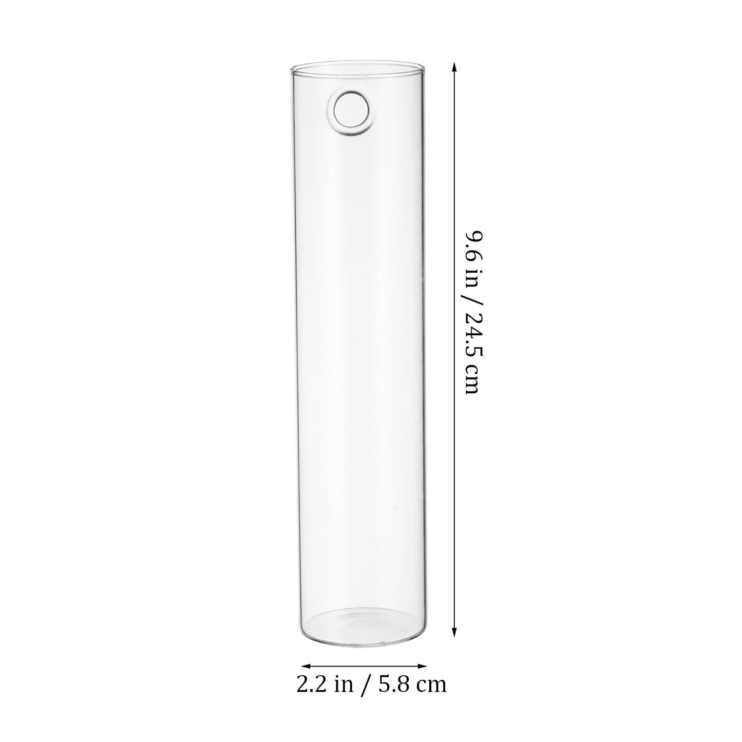 iplusmile 2pcs Large Glass Tube Wall Vases for Hydroponic Plant Propagation, Hanging Glass Terrarium Plants Holder, Modern Wall-Mounted Flower Vases for Indoor Home Décor