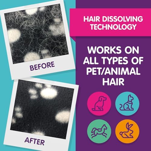Vamoosh Pet Hair Dissolver | Front Load Washing Machines | Cleans Pet Bedding | Removes Odor | Dissolves Dog, Cat & Animal Fur | Easy to Use | Patented Formula | Safe for Pets | 100g (Pack of 12)