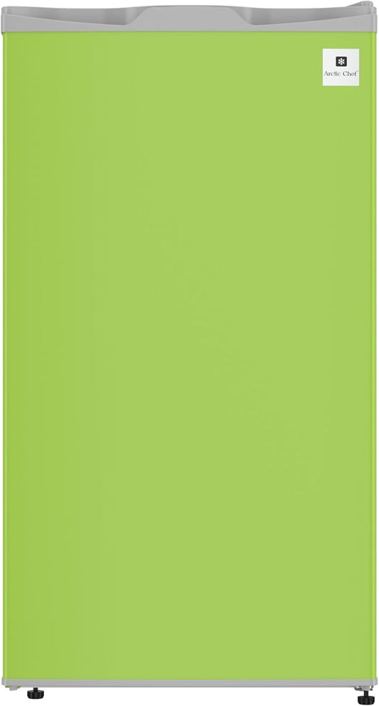 ARCTIC CHEF Mini Refrigerator-Freezer Compartment-Adjustable Thermostat Control-Reversible Doors-Ideal for Dorm, Office, RV, Garage, Apartment-LIME, 3.2 CU.FT
