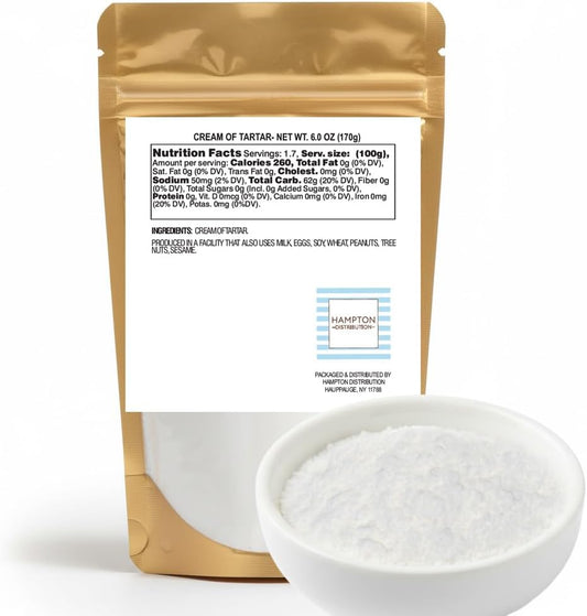 Cream of Tartar, 6 Ounce Resealable Bag, Hampton Distribution