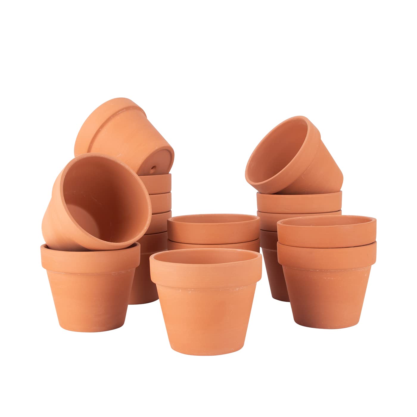 BLQH [26 Pack] 4" Planter Nursery Pots Terracotta Pot Clay Ceramic Pottery Cactus Flower Pots Succulent Plants Garden Pot (4"")"