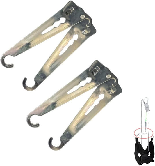 2 Pack Cervical Traction Device Hook Bracket Replacement Folding Support Hardware Parts for Portable Neck Stretcher Over the Door Posture Corrector Cervical Neck Traction Device Over Door