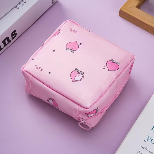 Sanitary Napkin Storage Bag, Portable Menstrual Pad Bag Tampons Collect Bags, Zipper Nursing Pad Holder Tampon Bag