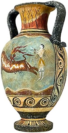 Minoan Vase Pottery Painting Bull Leaping Ancient Greek Crete Ceramic Knossos