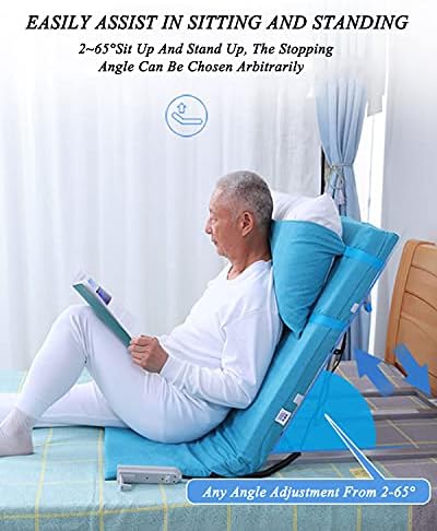 Electric Adjustable Bed Backrest，Adjustable Electric Bed Backrest Electric Incline Bed Rest, Adjustable Back Rest Assist Aid, Sit Up Or Reclined Position, 2-65° Angle Adjustment, Breathable