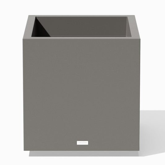 Veradek Block Series Cube Plastic Planter - Large Square Planter for Indoor or Outdoor Patio/Garden | Durable All-Weather Use with Drainage Holes | Modern Décor for Tall Plants, Trees, Flowers