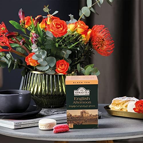 Ahmad Tea Black Tea, English Afternoon Teabags, 20 ct (Pack of 6) - Caffeinated & Sugar-Free
