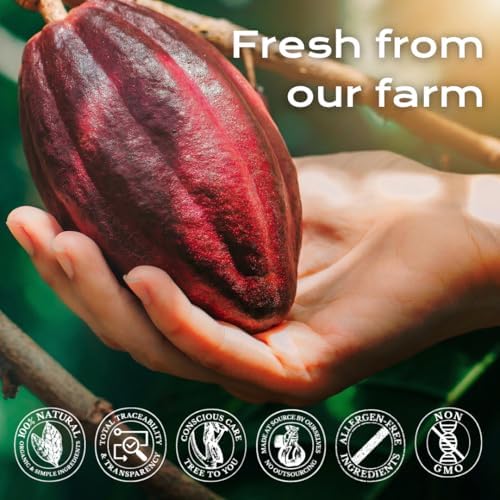 U Chocolate Organic Cacao Butter, 100% Pure Unrefined Food Grade – Fresh from our Farm – Vegan, Allergen-Free, Single-Origin for Baking & Keto – 16 oz