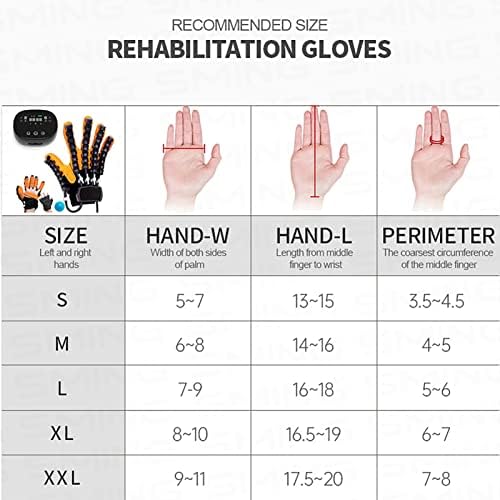 Finger Rehabilitation Robot Gloves, Upgrade Self-Training Finger Rehabilitation Device Functional Hand Splint, for Increasing Hand Strength(Size:L Code,Color:Right Hand)