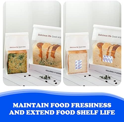100 Packs 300CC Oxygen Absorbers (10 Packs in Individual Vacuum Bag), Food Grade Oxygen Absorbers for Long Term Food Storage, Perfect for Mylar Bags, Canning, Mason Jars