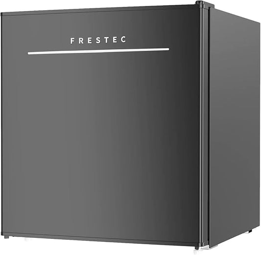 Frestec 1.7 Cu.Ft Mini Fridge with Freezer, Mini Fridge for Bedroom, Small Refrigerator, Dorm Refrigerators with Freezer, Compact Refrigerator for Office, Apartment, Dorm, Bedroom (Black)