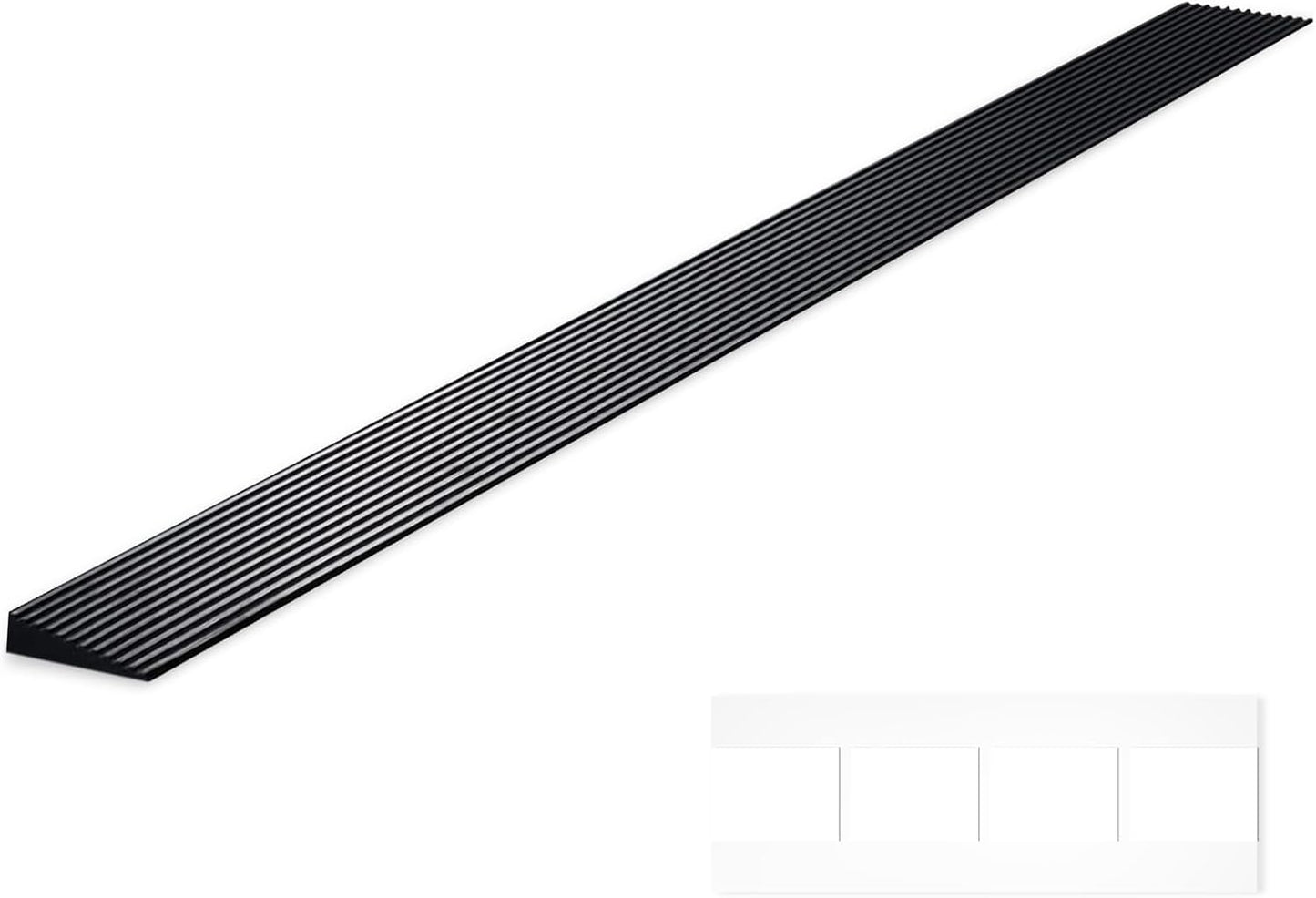 0.8" Rise Rubber Threshold Ramp, 1500 lbs Heavy-Duty Non-Slip Wheelchair Threshold Ramps for Doorway, Indoor Outdoor Ramp for Door Thresholds