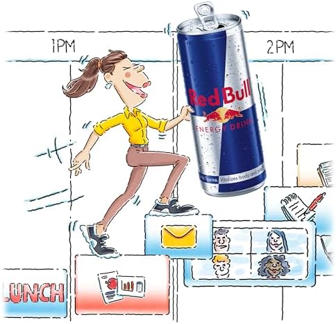 Red Bull Energy Drink with 80mg Caffeine plus Taurine & B Vitamins, 8.4 Fl Oz, Pack of 24 Cans