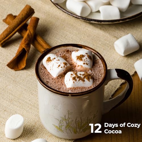 Assorted Hot Cocoa Advent Calendar Premium Box (12 Days Christmas Countdown), Christmas Gift Idea for Men, Women, Friends, Family, Coworkers