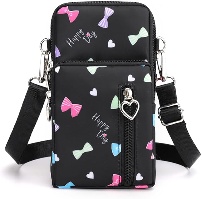 JANKS Small Crossbody Bag for Women - Mini Phone Purses with Crossbody Strap and Wallet - Nylon Arm Bag