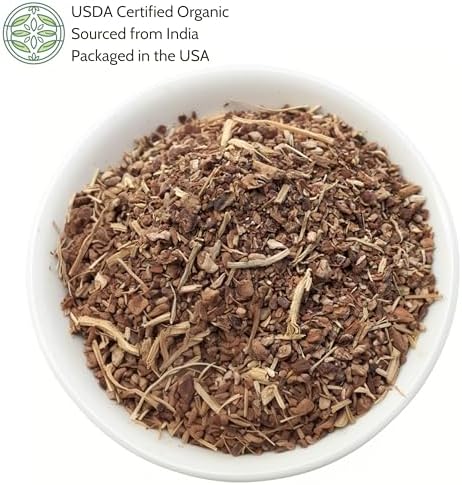 Elanen Naturals Organic Sarsaparilla Root 1 lb. (16 oz), USDA Certified Organic Indian Sarsaparilla Tea, Hemidesmus Indicus Sasparilla, Sarsparilla, Zarzaparrilla, Cut & Sifted
