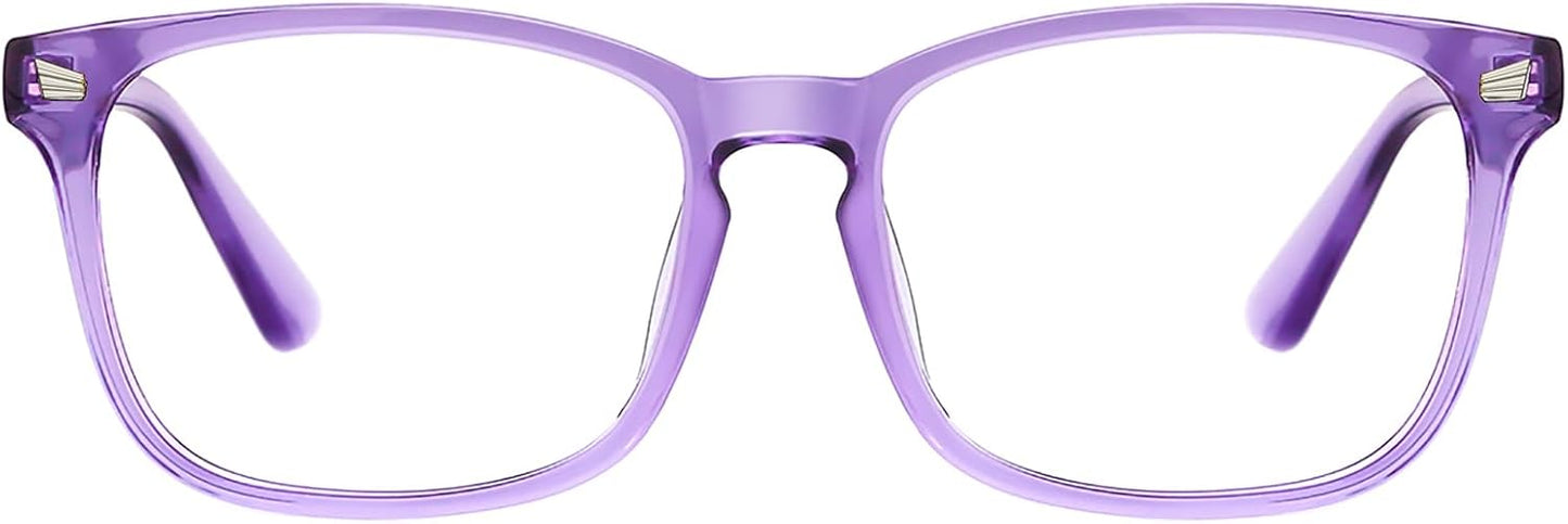 TIJN Blue Light Blocking Glasses for Women Men Square Frame Nerd Eyeglasses Anti Blue Ray Computer Screen Glasses