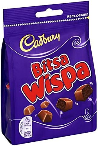 Cadbury Bitsa Wispa Chocolate 10 x 110g Bags (Bulk Buy)