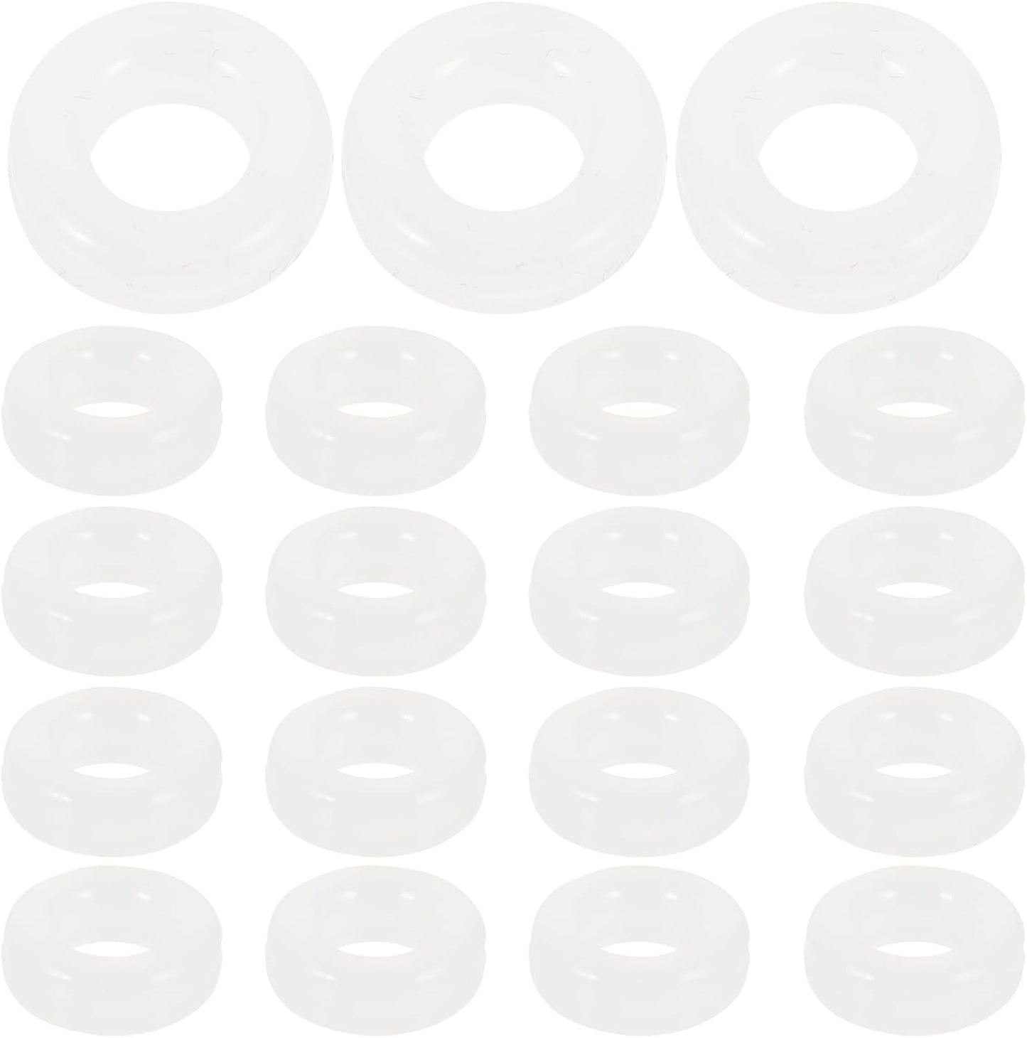 Gatuida 10 Pairs Silicone Eyeglasses Temple Tips, Anti-Slip Round Retainers, Comfort Glasses Tighteners, Semitransparent