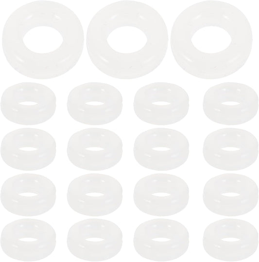 Gatuida 10 Pairs Silicone Eyeglasses Temple Tips, Anti-Slip Round Retainers, Comfort Glasses Tighteners, Semitransparent