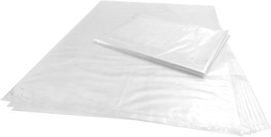 Wowfit 100 CT 18x24 Inch 1.1 Mil Clear Plastic Flat Open Poly Bags – Great for Dough Proofing, Bread Baking, Injera, Food Storage, Jackets, Coats, Pillows, Laundry, and More