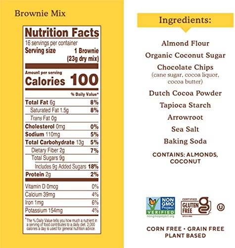 Simple Mills Almond Flour Baking Mix Variety Pack (Chocolate Chip Cookie Mix and Brownie Mix) - Gluten Free, Plant Based, (Pack of 2)