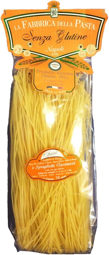 La Fabbrica Della Pasta Gluten Free Spaghetti Caserecci 500 Grams (1.1 lb)