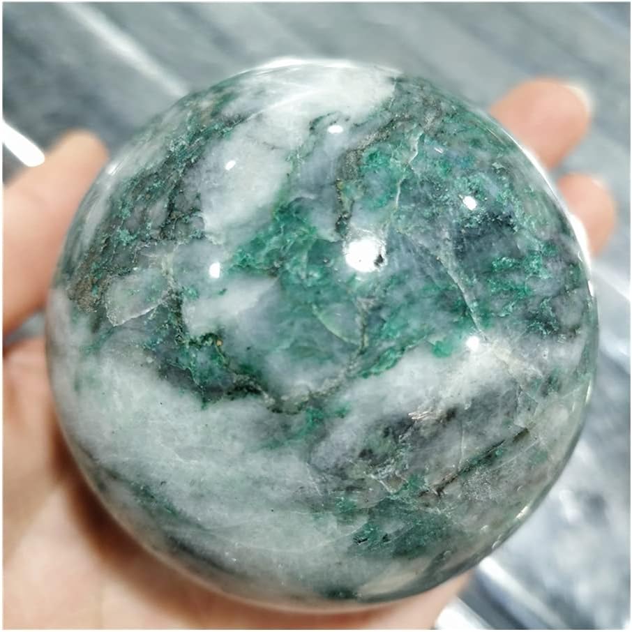 Health & Household Natural Gemstone Dioptase Quartz Polished Ball Crystal Rare Mineral Collections Ornament Sphere Healing Decorations for The Room