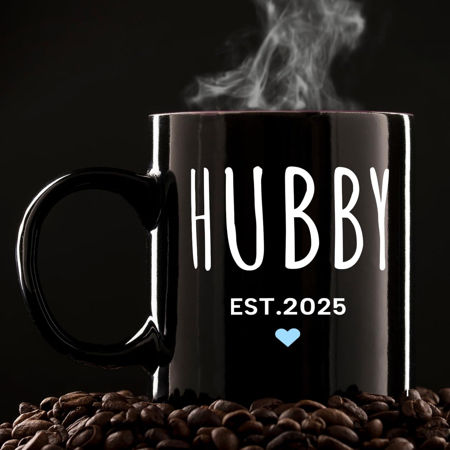 Fatbaby Hubby Wifey Est 2025 Couple Coffee Mug, Bridal Shower Engagement Wedding Anniversary Valentines Day Gifts For Couples Newlywed Husband Wife His Her Tea Cup 11 OZ