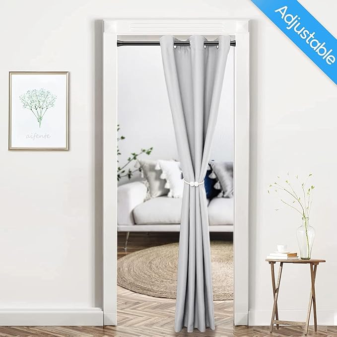 Tension Curtain Rod Black 1PCS Tension Rods for Windows 30 to 64 Inch Spring Curtain Rod Adjustable Tension Rod Tension Curtain Rod of Bathroom Window Curtain Rod Closet rod Kitchen rod Wardrobe