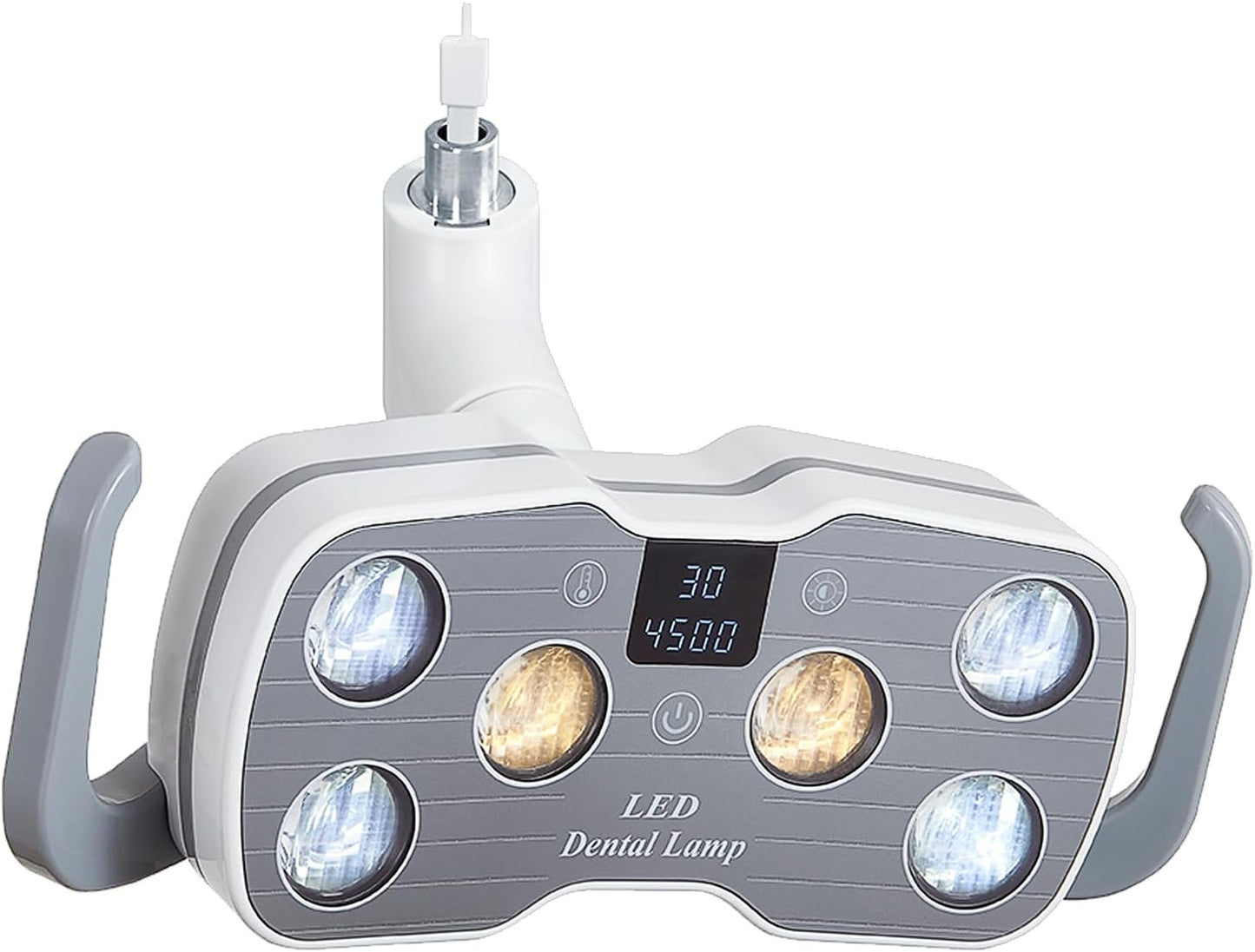 Dental Oral Exam Light with LCD Display, 6 LED Shadowless Lamp, Adjustable Color Temperature 3500K–5500K, φ22mm Joint, 9W, 1.5kg, for Dental Chair & Surgical Use