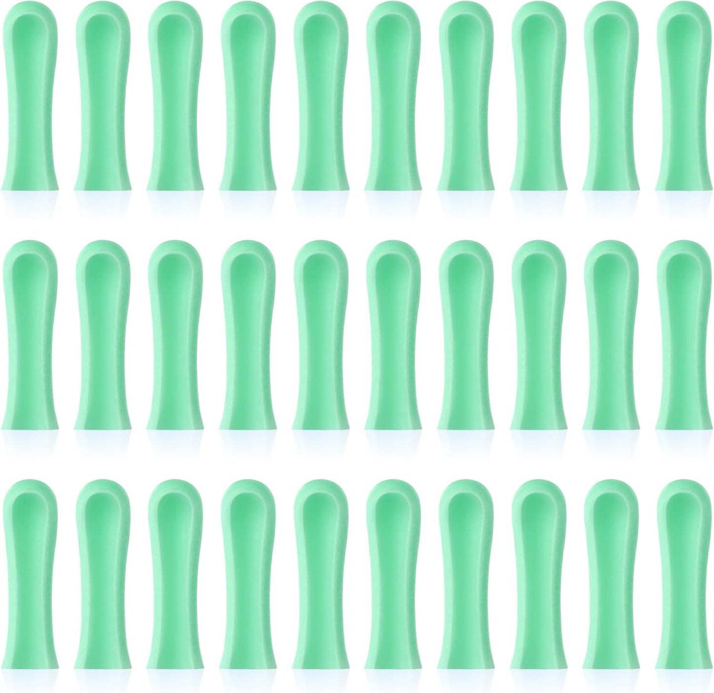 Ear Wax Removal Replacement Tips for Ear Camera 30Pcs Ear Spoon Tips for Wet/Dry Ear Ear Cleaner Tips Wax Cleaning Ear Spoons Tips Silicone Soft Cleaning Reuse Cap for Ear Wax Removal (Green)
