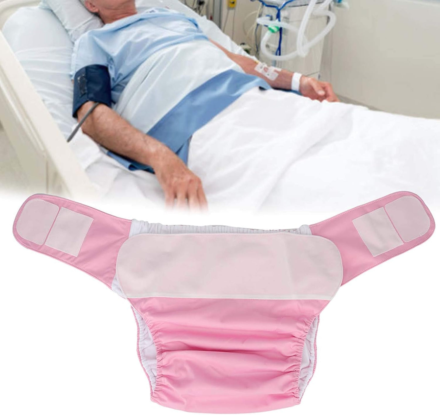 Adult Cloth Diapers for Adults Men Cover Inserts Reusable Liners Waist for 19.7-49.9inch
