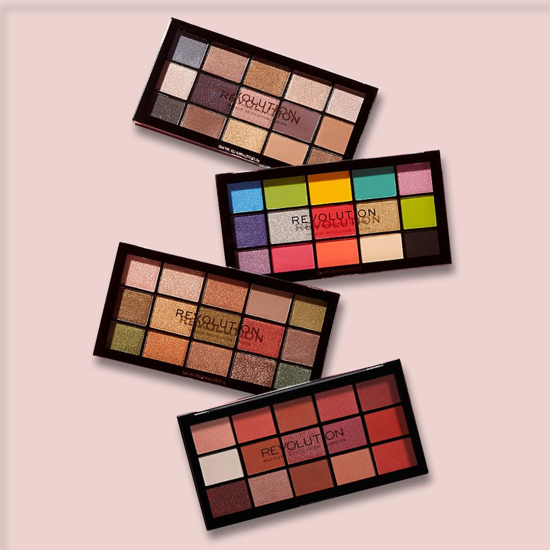 Makeup Revolution Eyeshadow Palette, Reloaded Iconic Newtrals 2, Face Make Up, Compact Eye Shadow Palette by Revolution Beauty