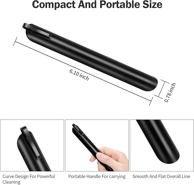 Crumb Sweeper, Crumbers, Table Cleaner Tool, Stainless Steel Crumbers for Servers, Bread Crumber, Restaurant Table Scraper for Crumbs on Table for Servers, Waiters and Waitresses (1 PACK, Black)