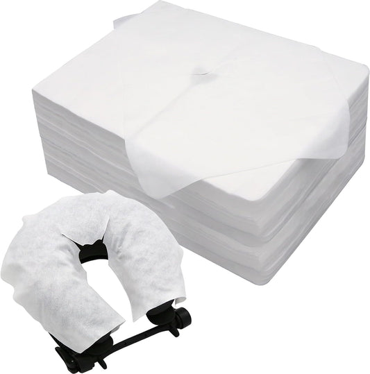 Disposable Face Cradle Covers–Medical-Grade, SPA Face Rest Covers Headrest Covers for Massage Tables Massage Chairs 16x 12inches/ 40 x 30 cm (500pc Large face Cover)